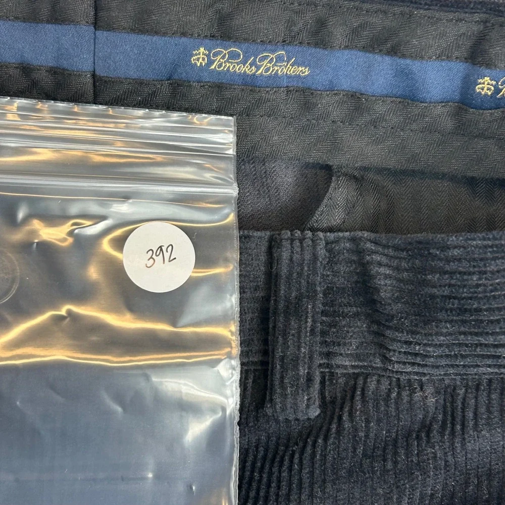 Brooks Brothers Hudson Corduroy Pants Mens W35 L33 Dark Blue‎ Straight Leg - Picture 11 of 11